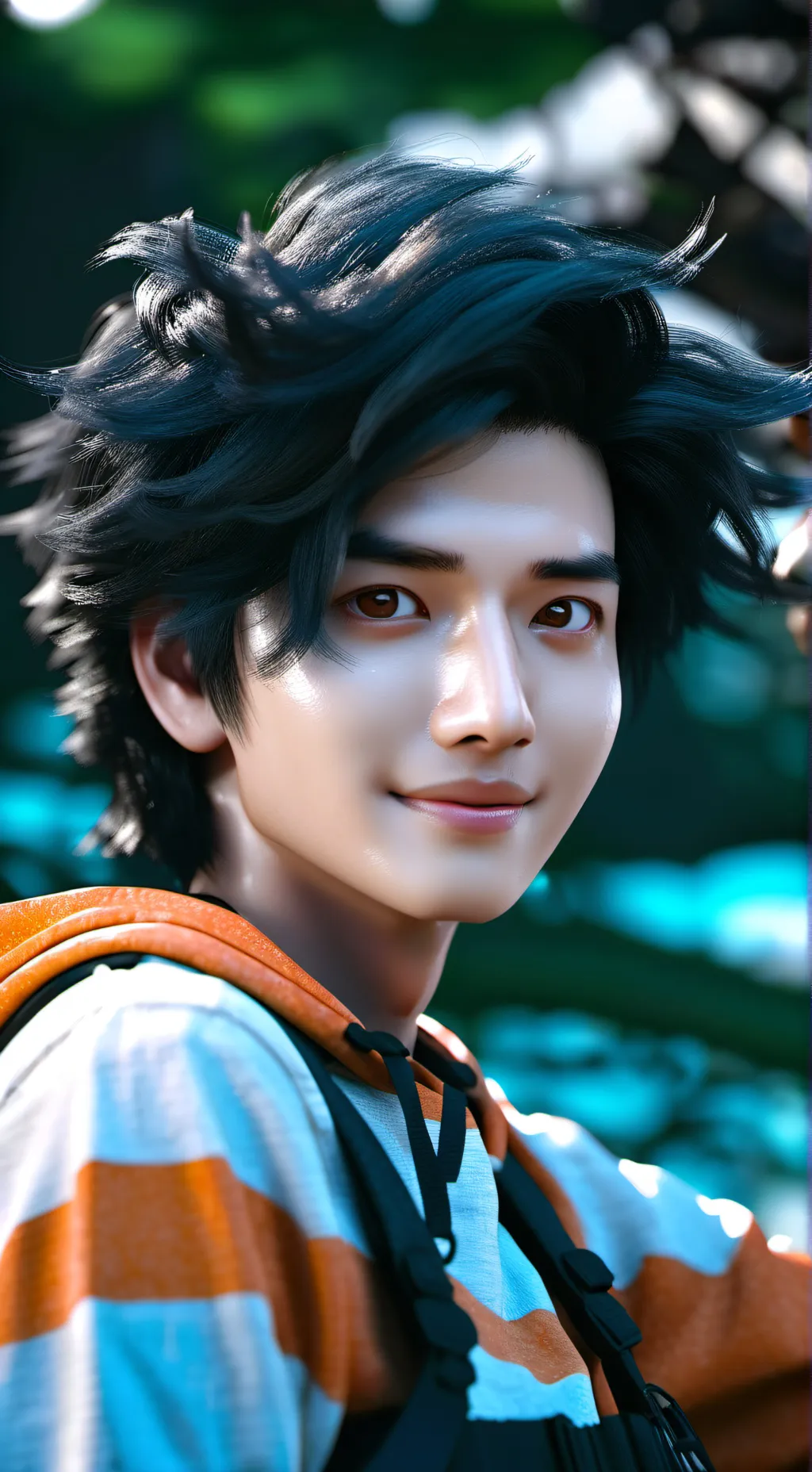 ai character: Dustin  background