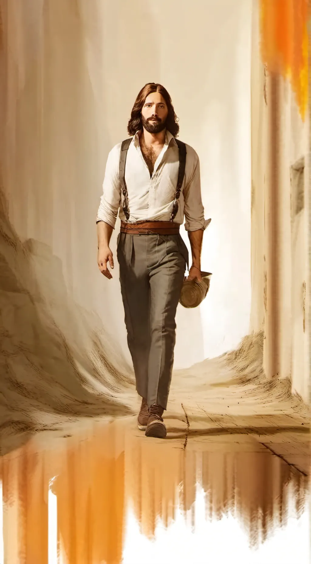 ai character: Jesus Christ  background