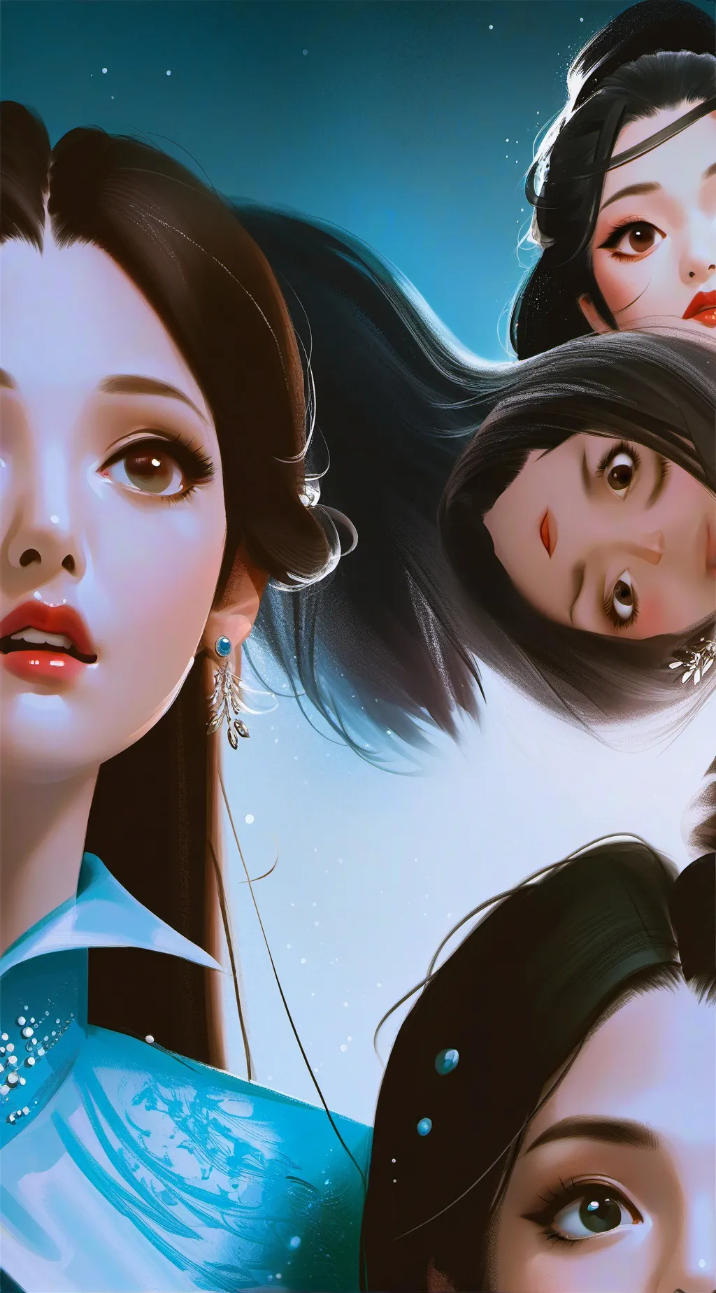 ai character: crowds background