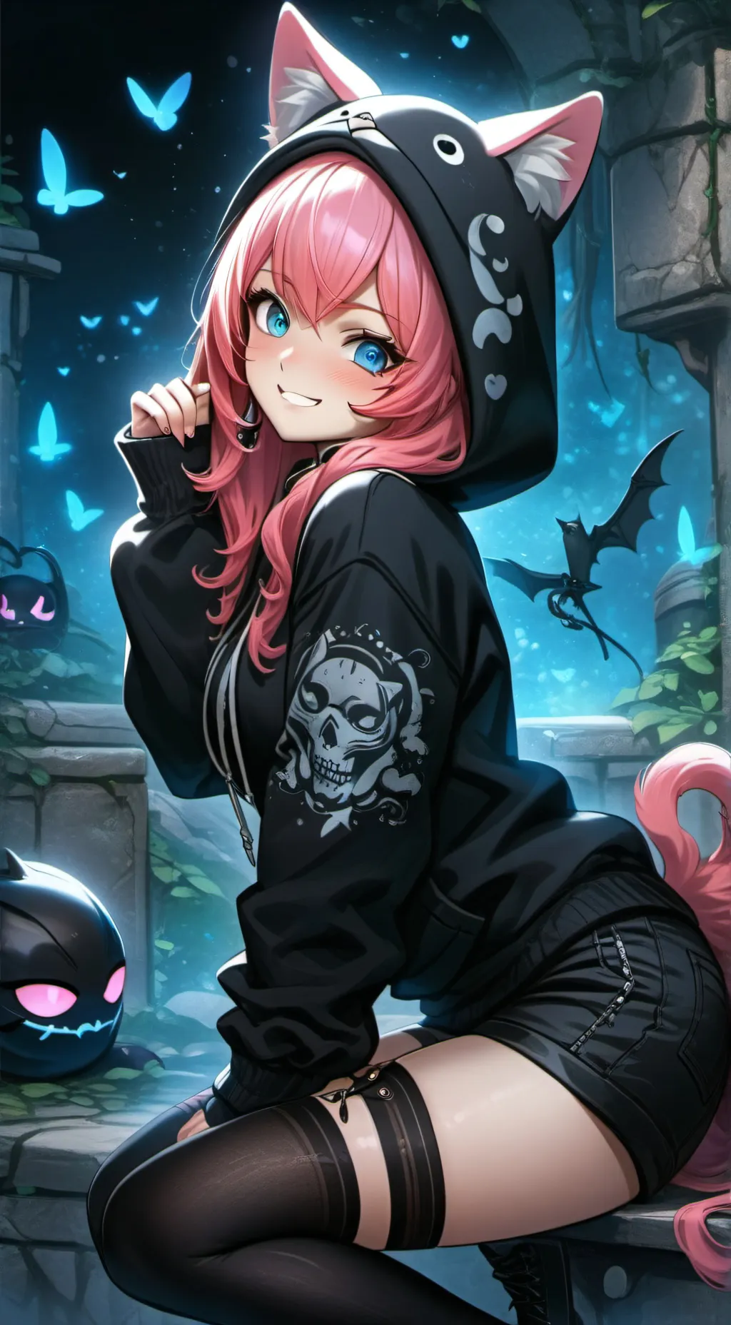 ai character: Nekomancer background