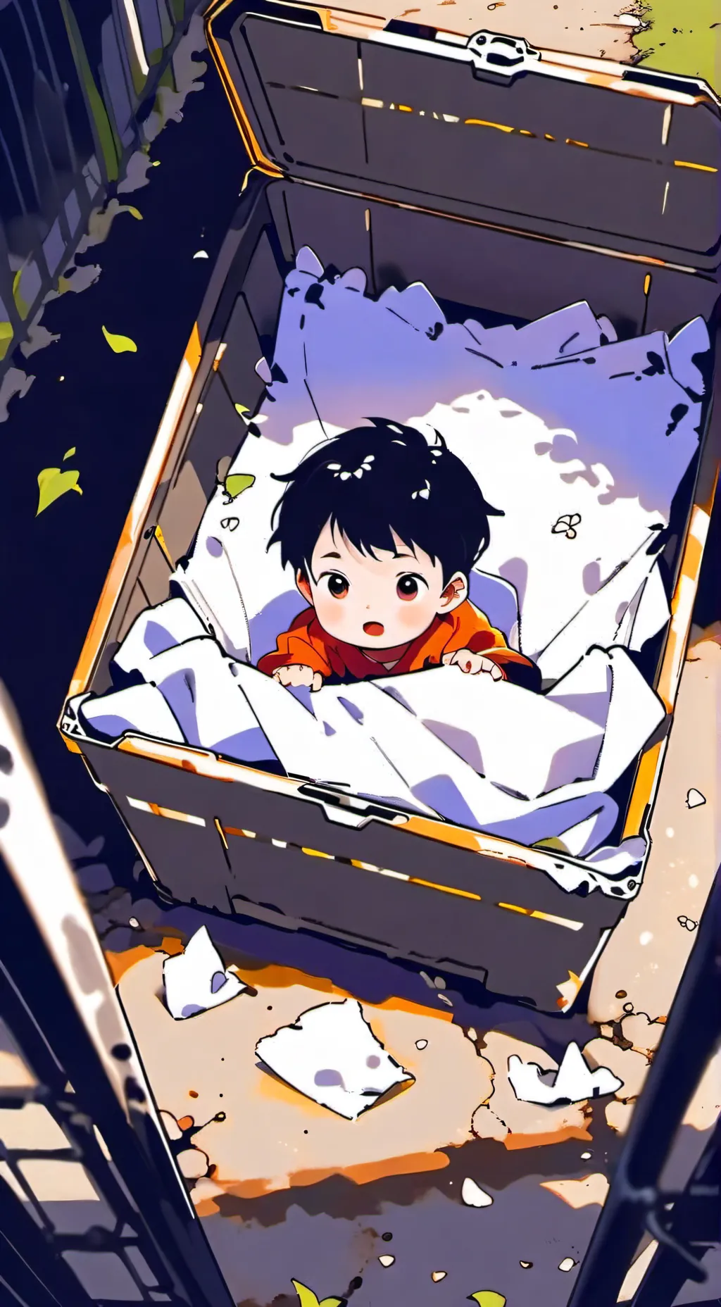 ai character: abandon baby background