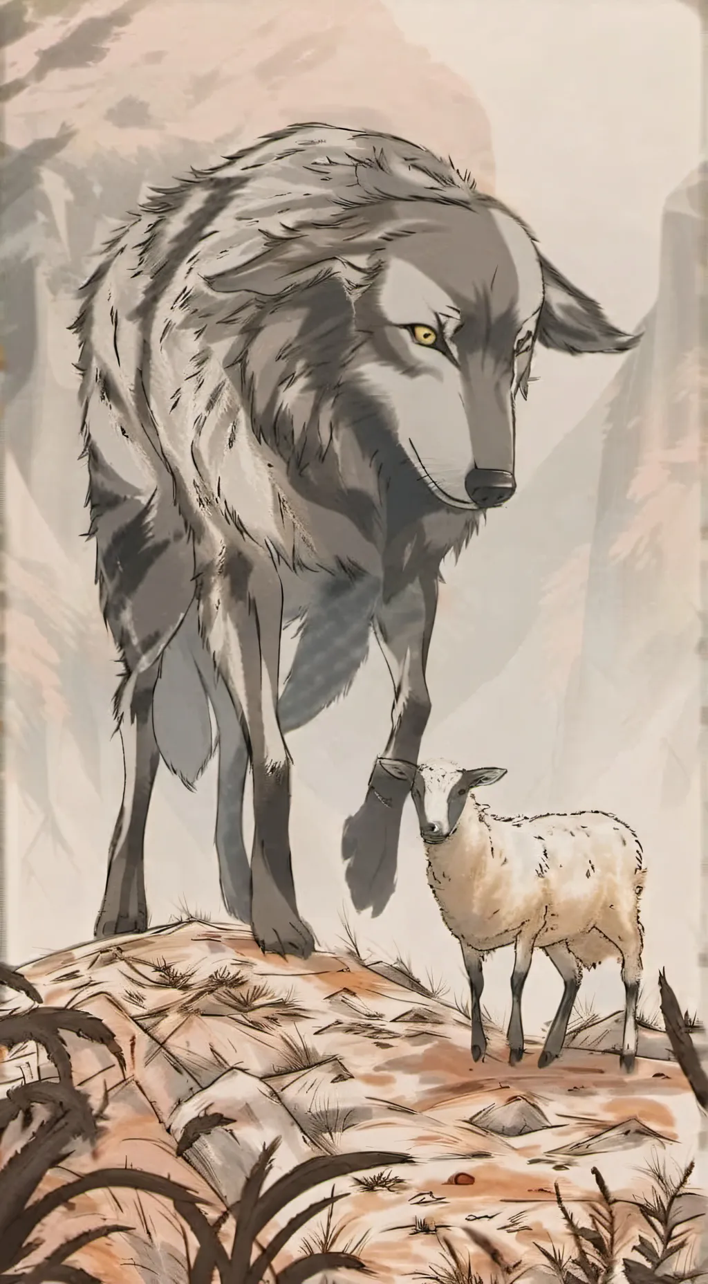 ai character: The Lamb background