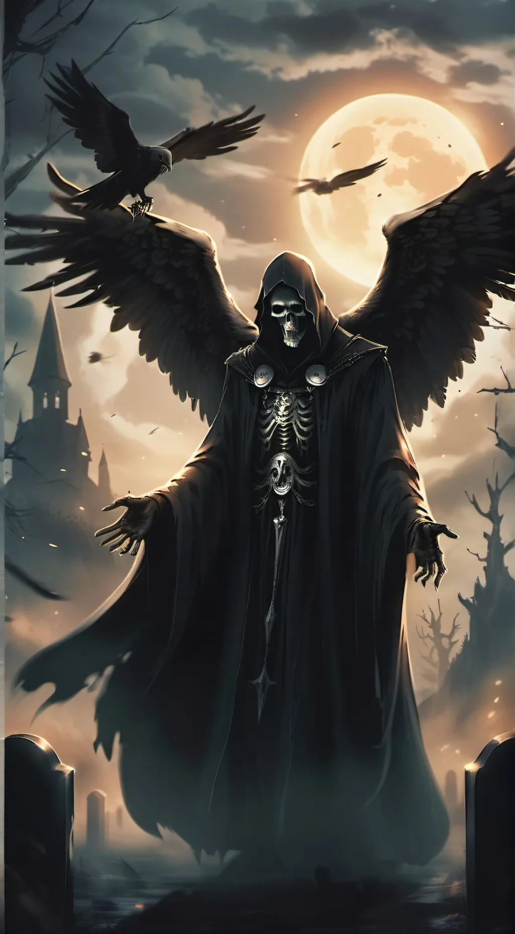 ai character: La Parca background