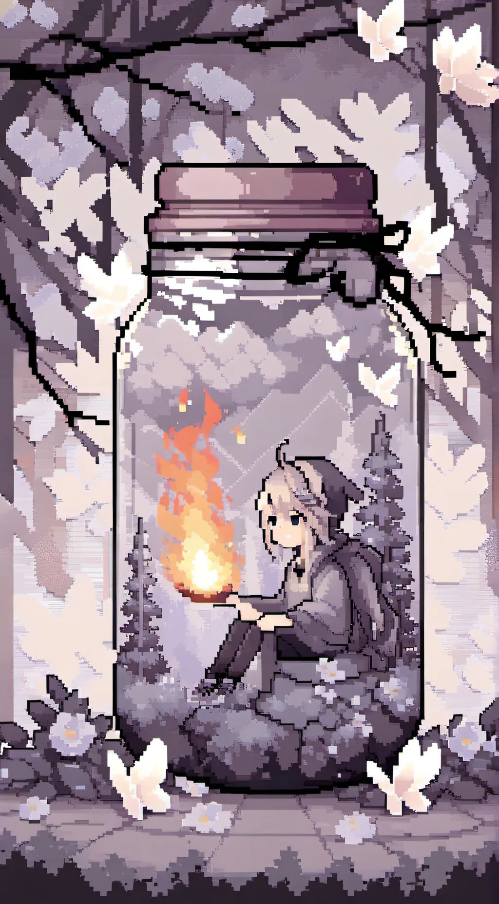 ai character: Crazy apple background