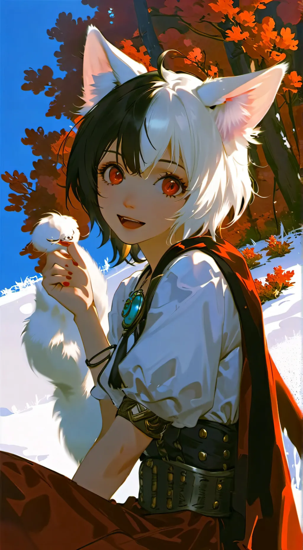 ai character: Snowy Wings Spirit background