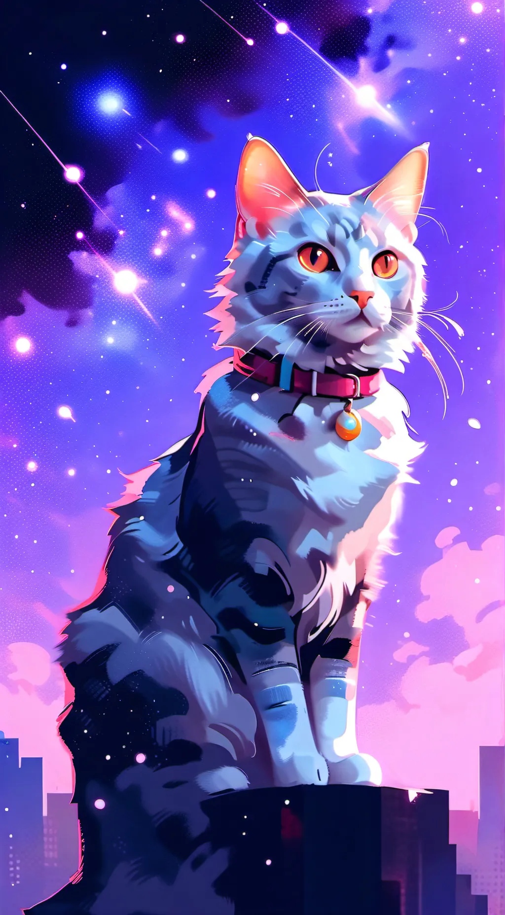 ai character: Nico (cat)  background