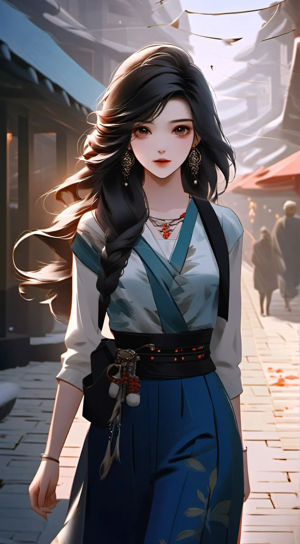 ai character: Lov maid outfit  background