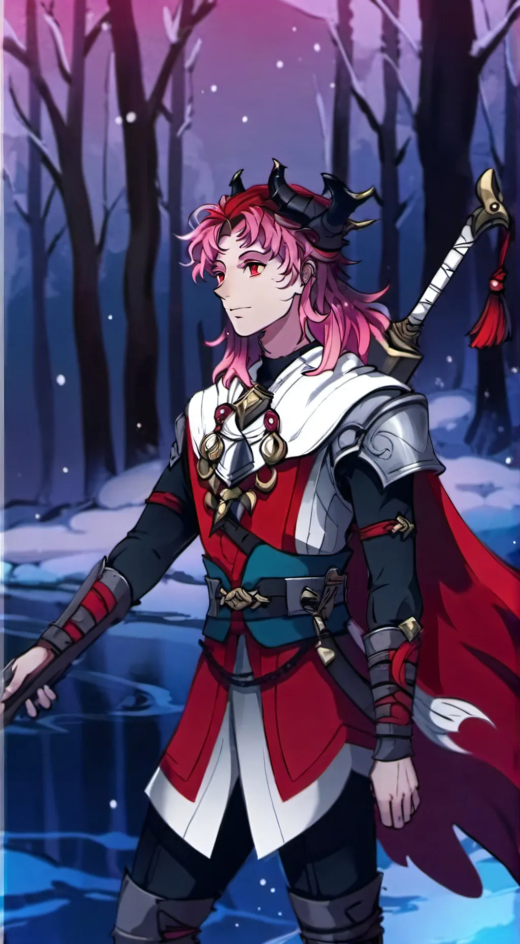 ai character: KNY  Valentine’s  background