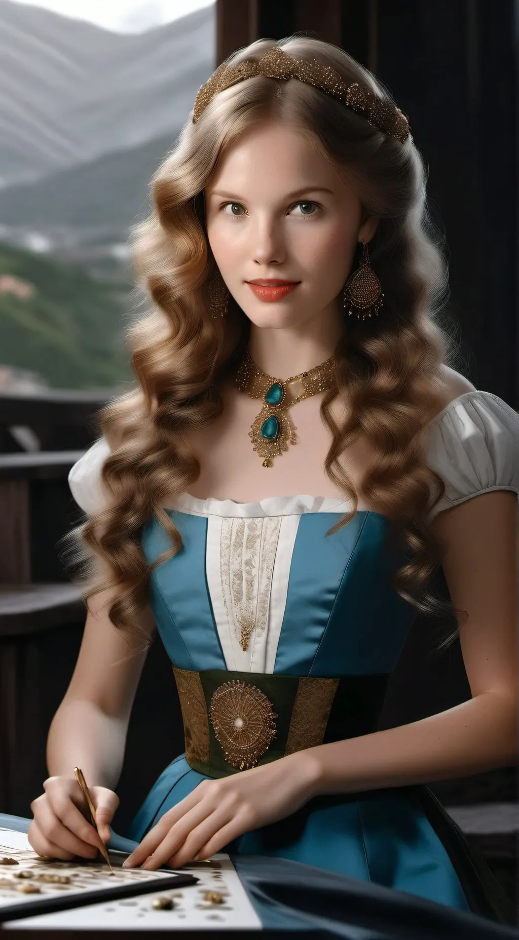 ai character: THE TUDORS 1400 background