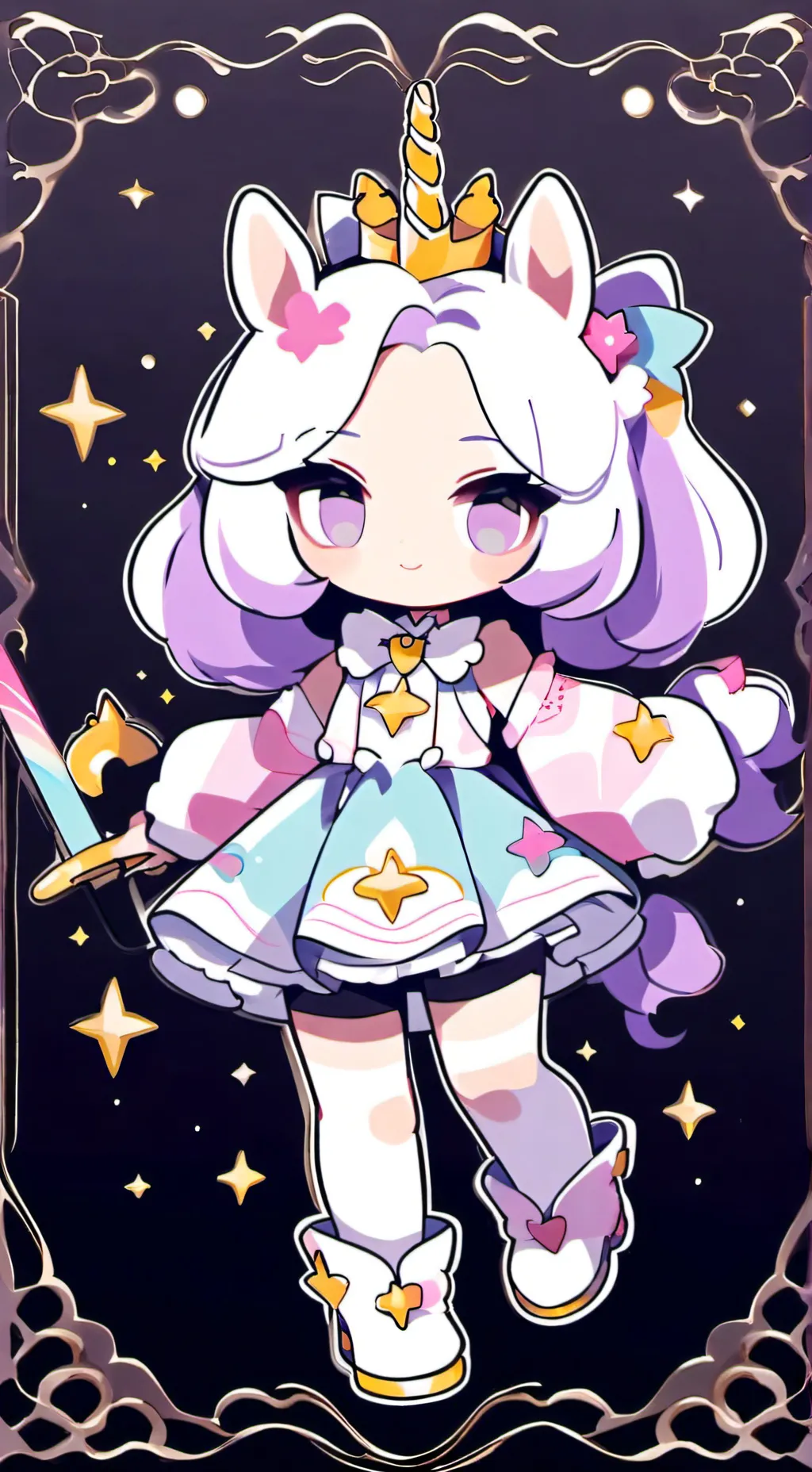 ai character: CREAM UNI COOKIE background