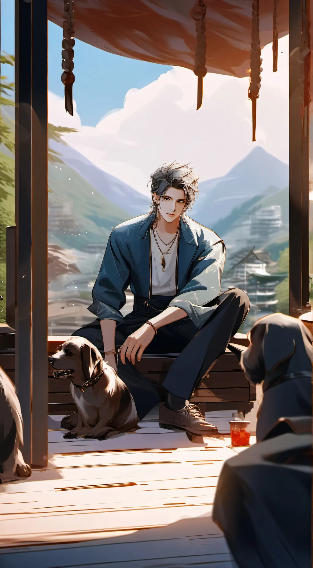 ai character: Саша background