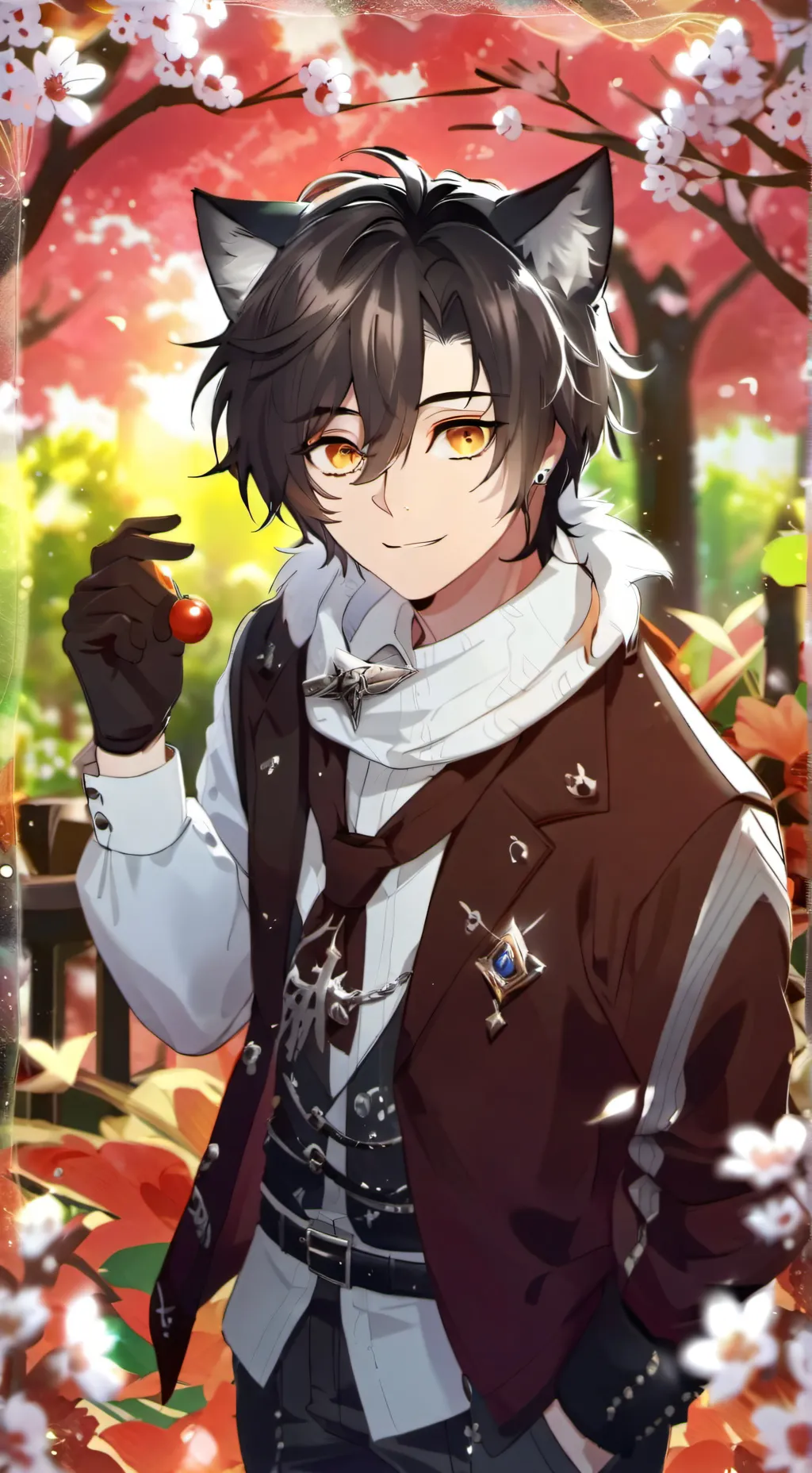 ai character: Menko miaow Rocky background