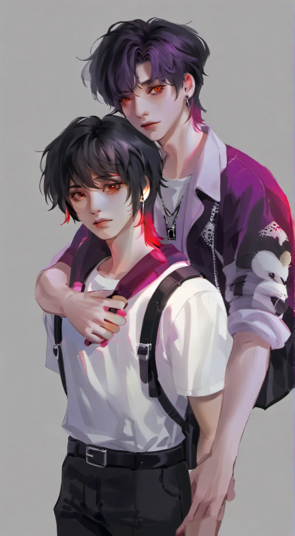 ai character: luke and Xavier  background