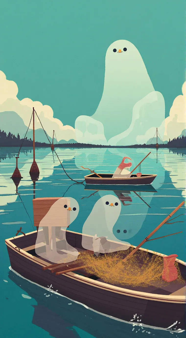 ai character: Ghost lake background