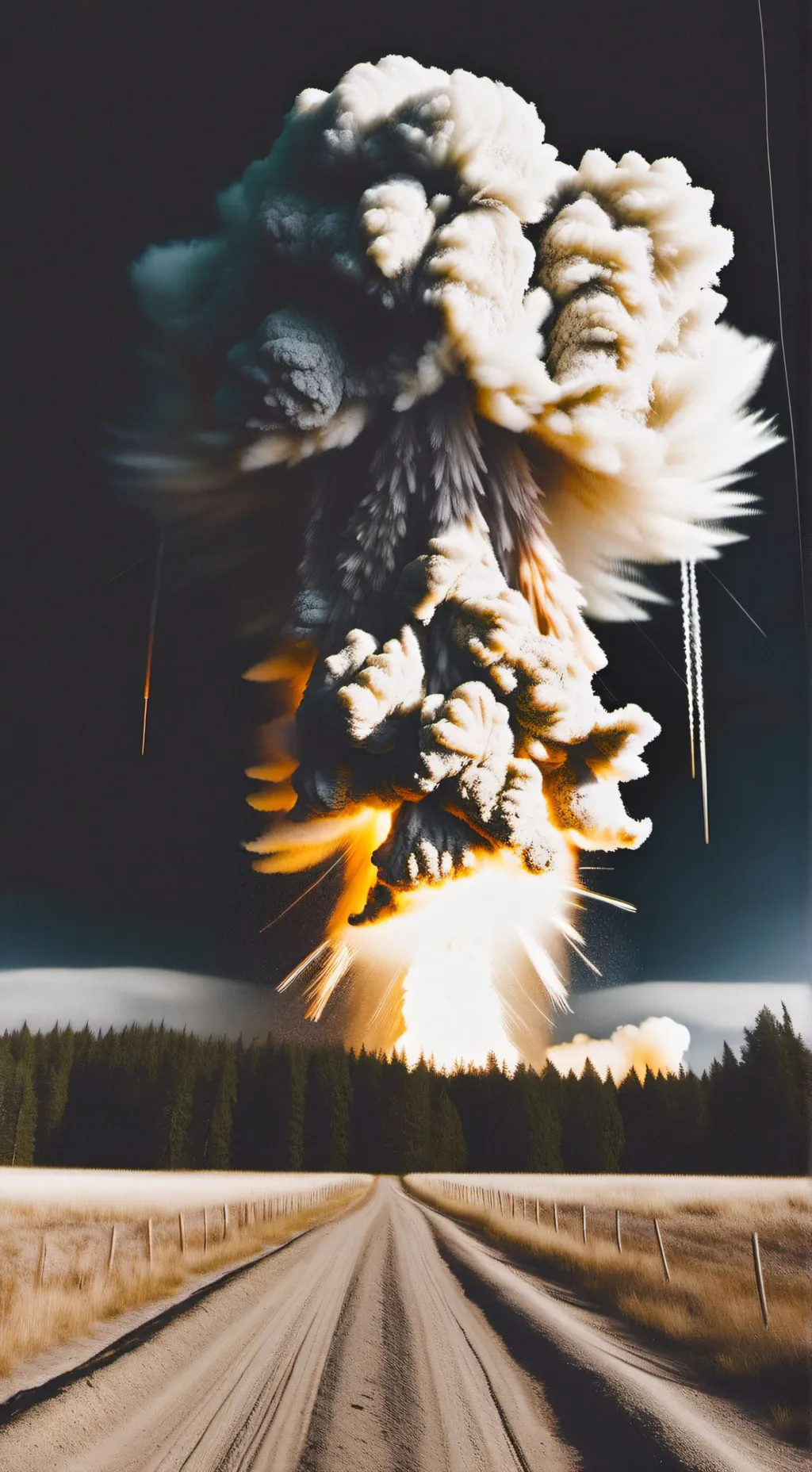 ai character: metor shower  background