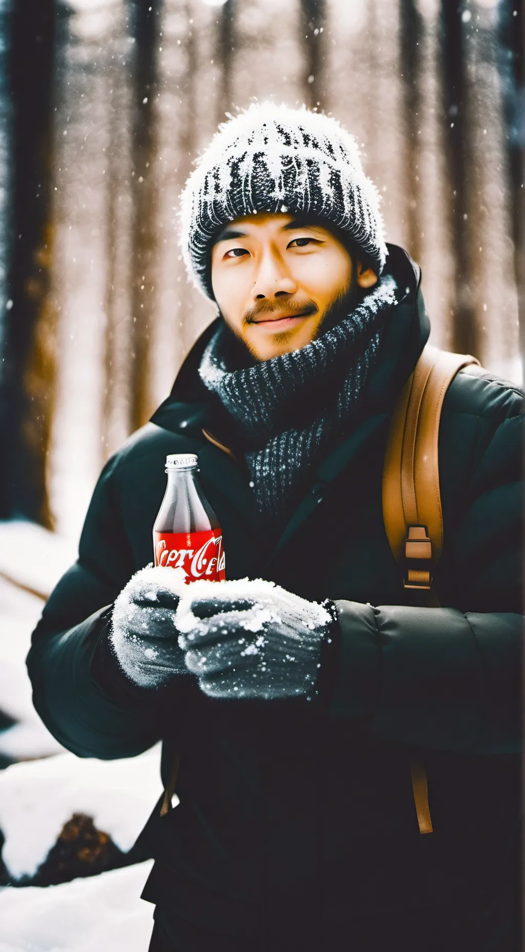 ai character: coca-cola background