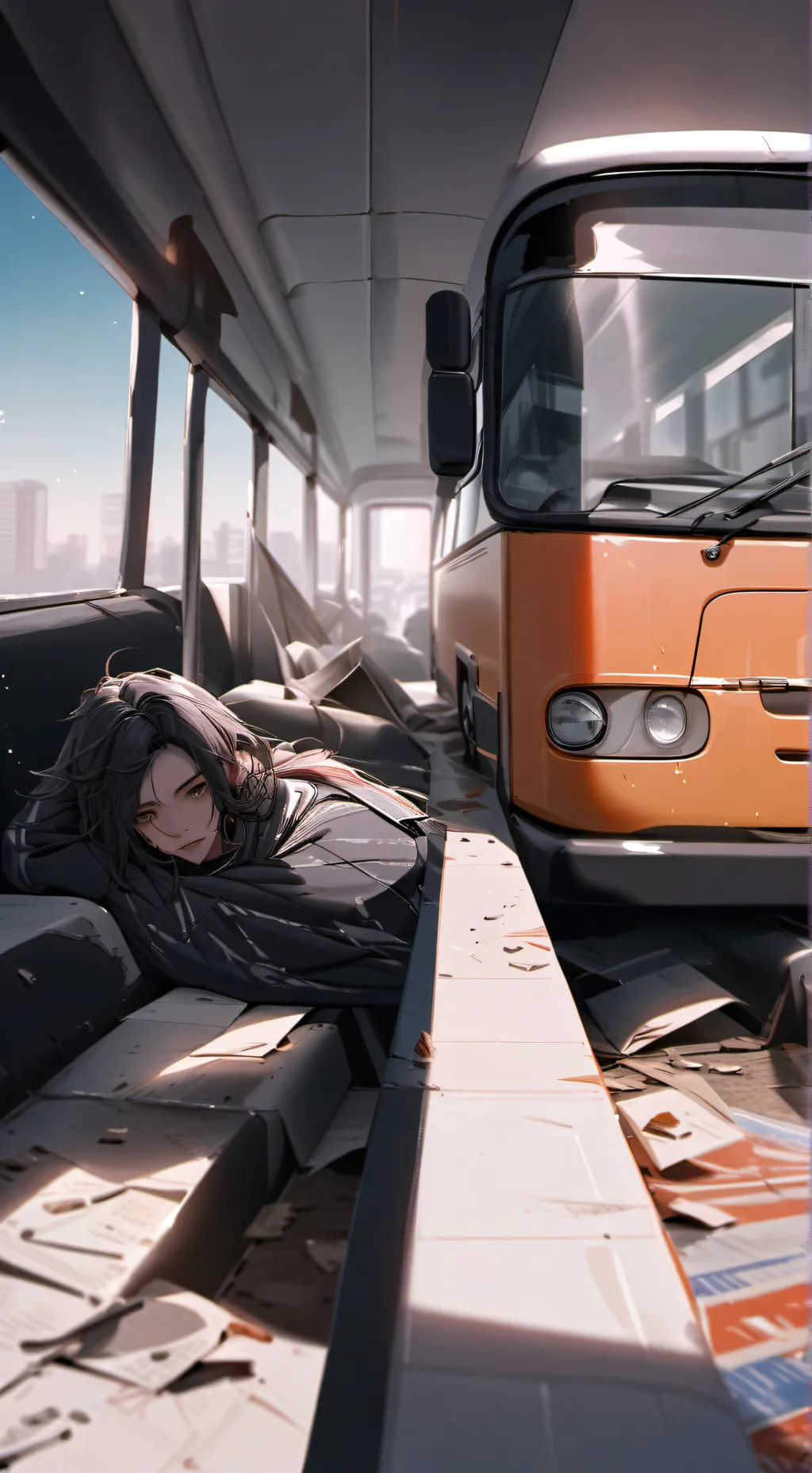 ai character: mga bus crash background