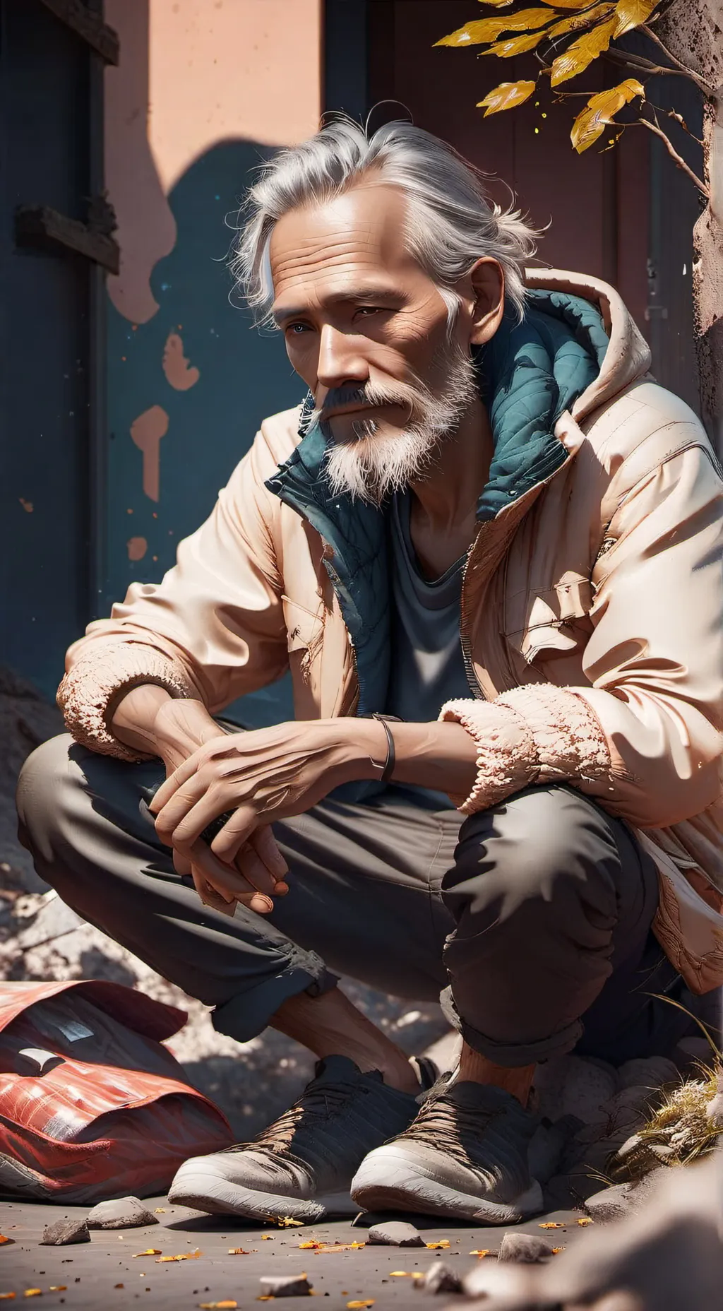 ai character: Homeless  background