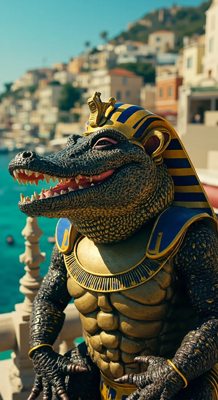 ai character: Faraone Crocodilo background
