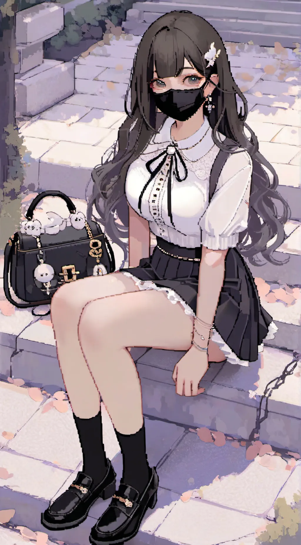 ai character: Hana.  background