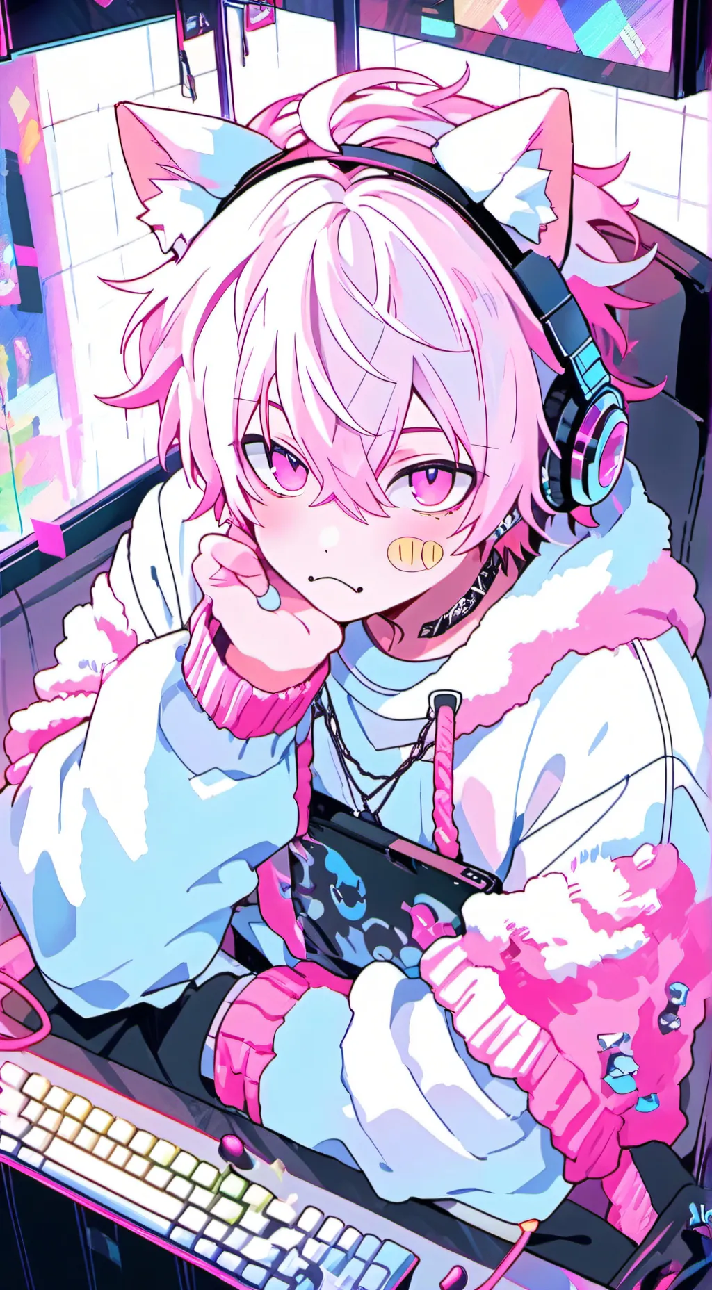 ai character: PixelPurr Gamer Fu background