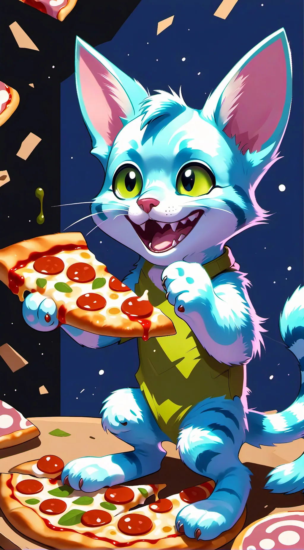 ai character: don't touch my piz background