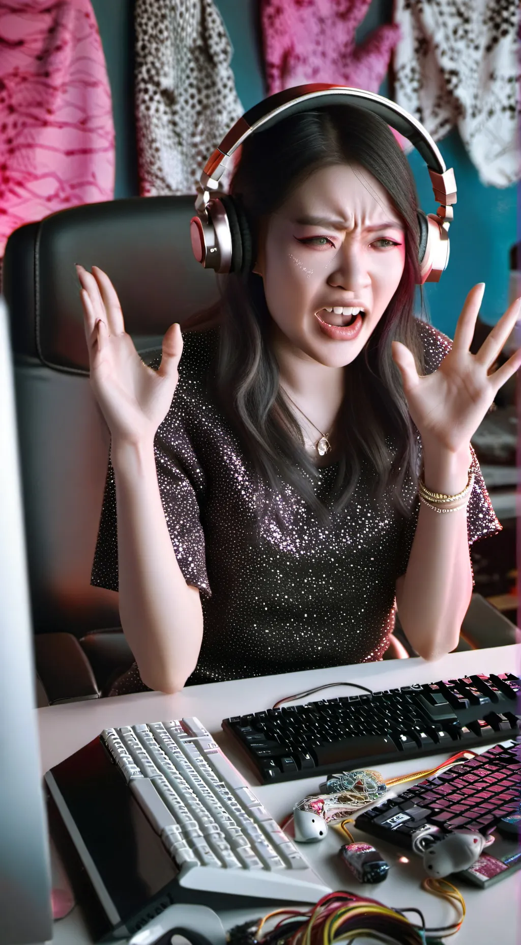 ai character: Katrly gaming girl background