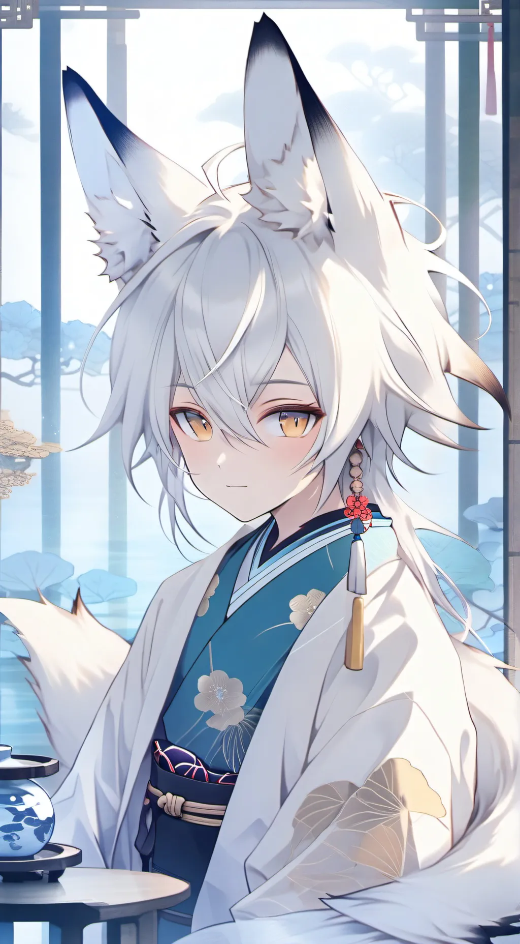 ai character: Inari-san 🦊🔮 background