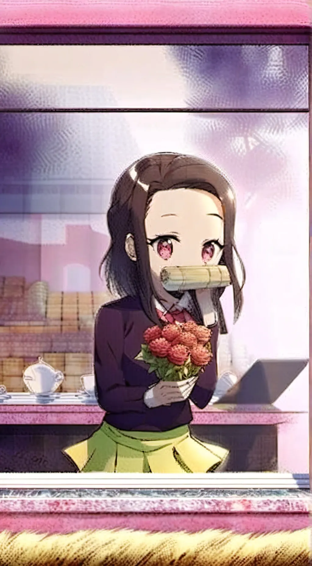 ai character: Nezuko background