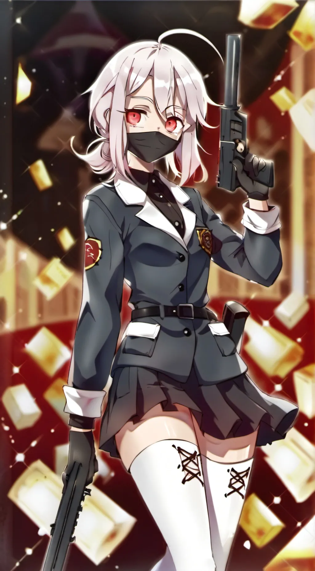 ai character: Mrs. Killer cube  background