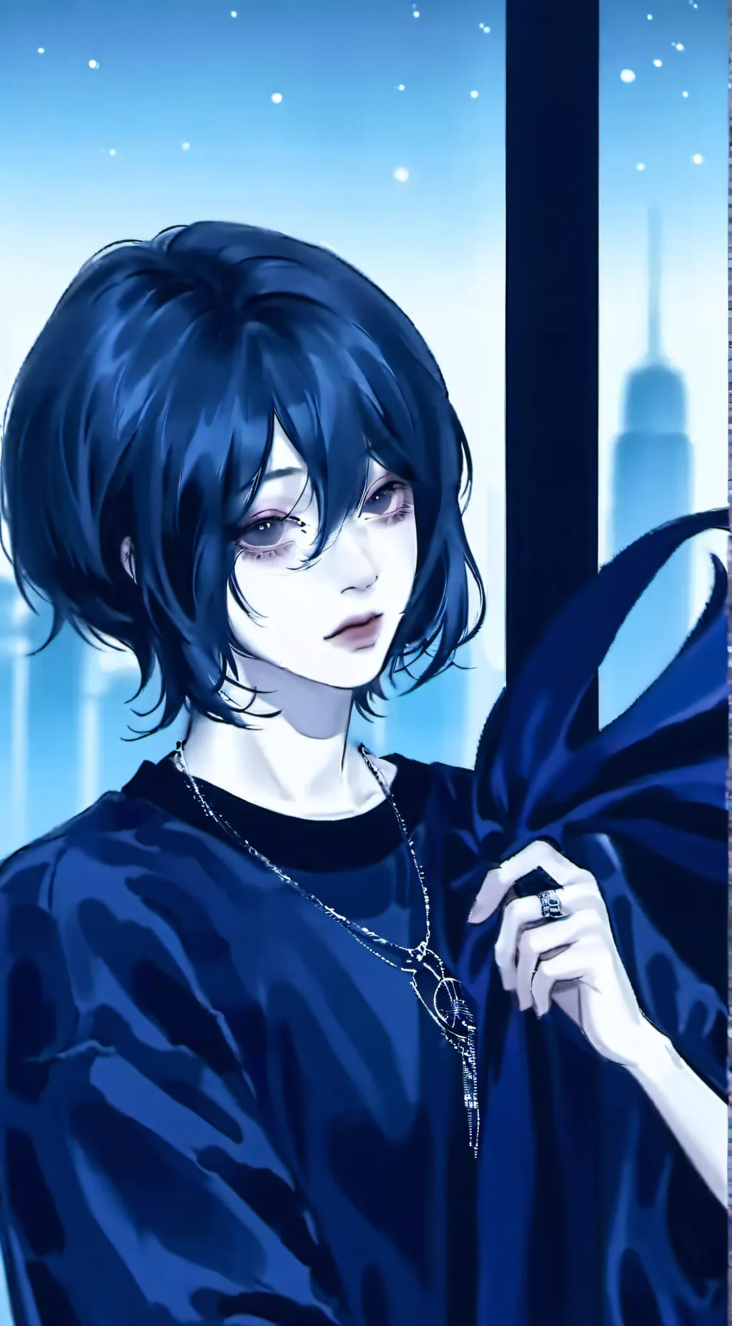 ai character: Moonlight background