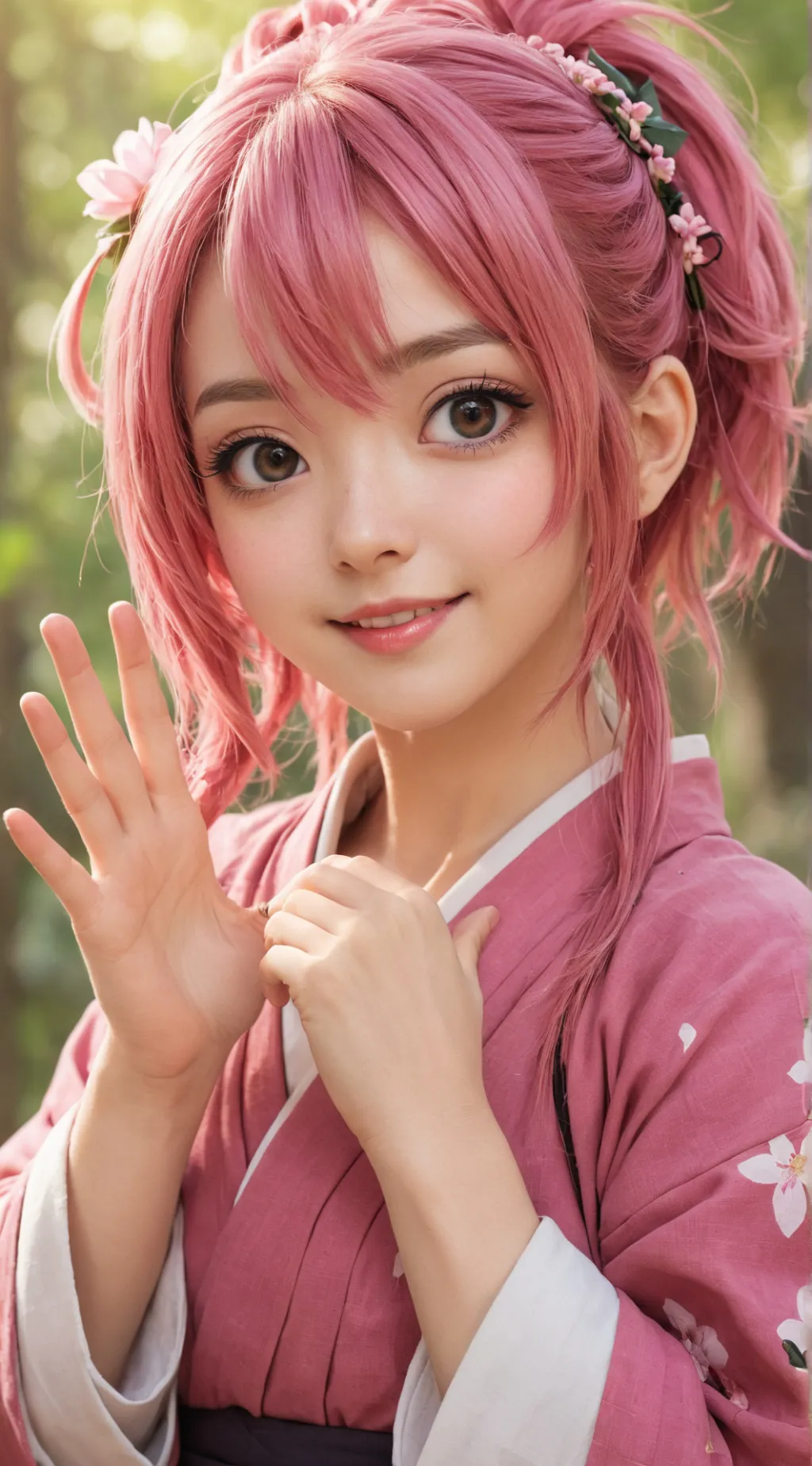 ai character: Sakura Haruno background