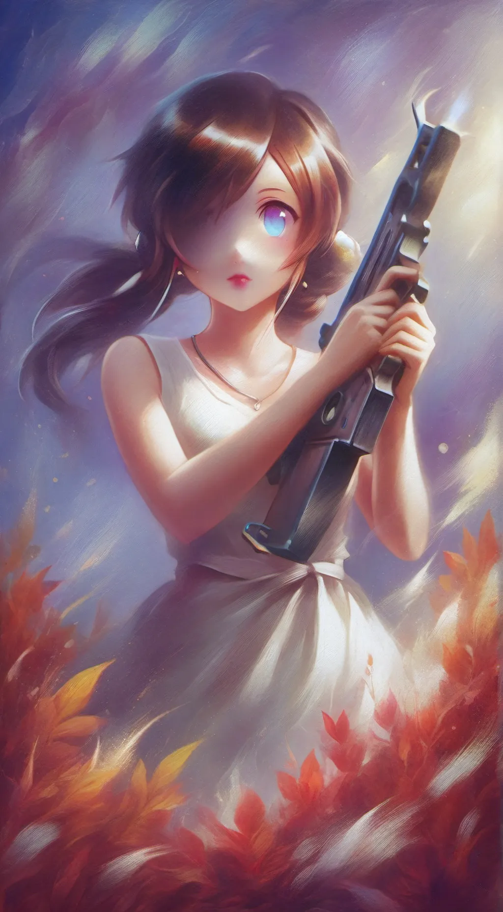 ai character: Uzi background