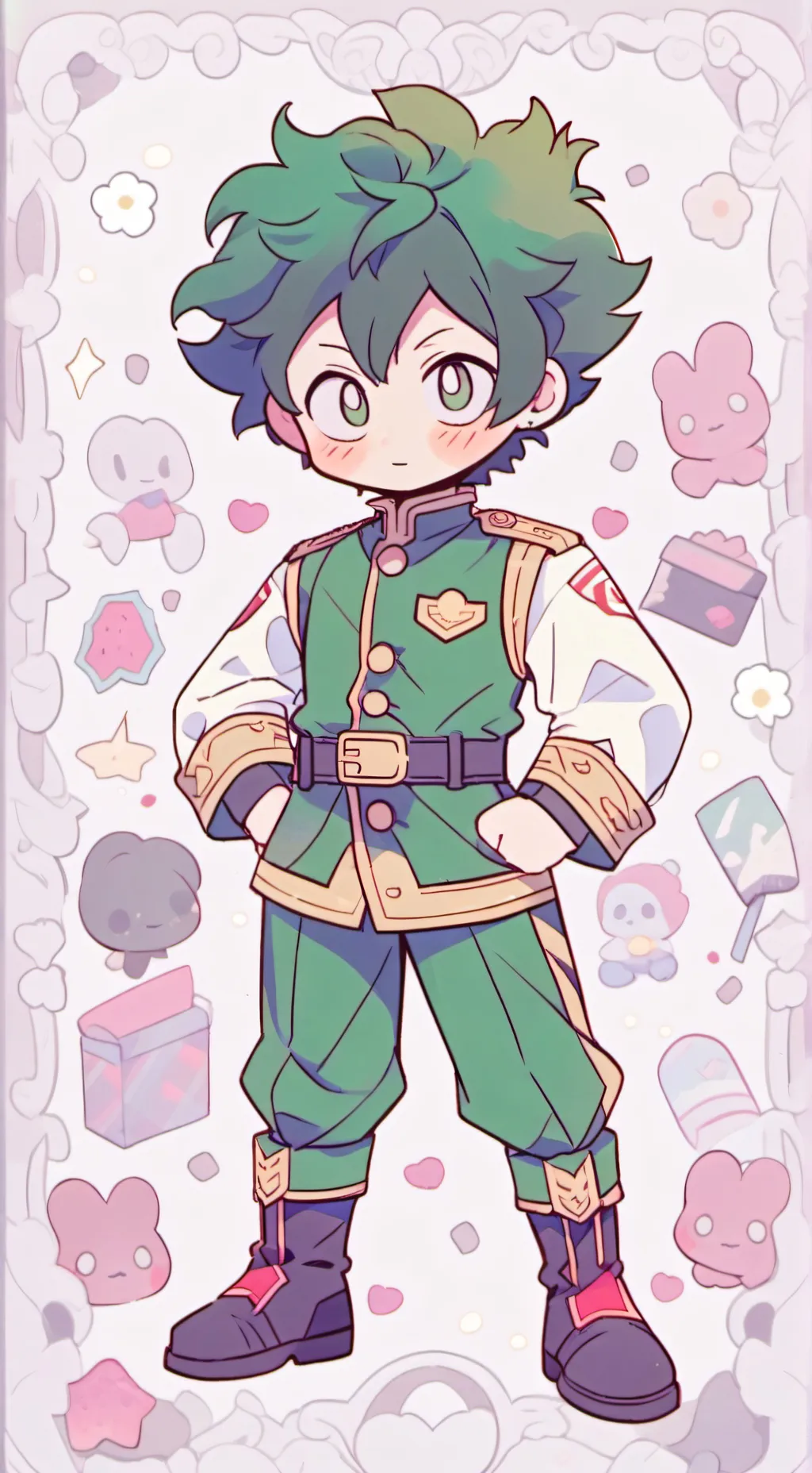 ai character: Deku background