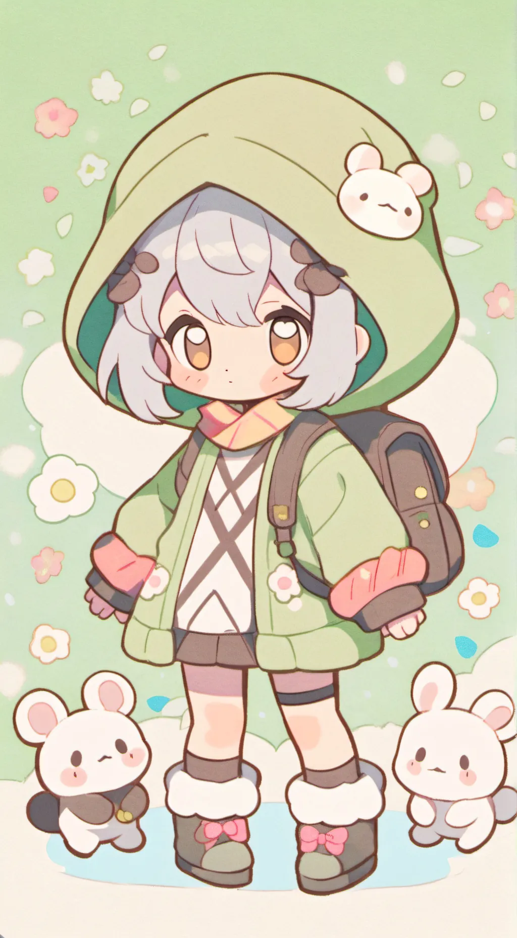 ai character: cookie background