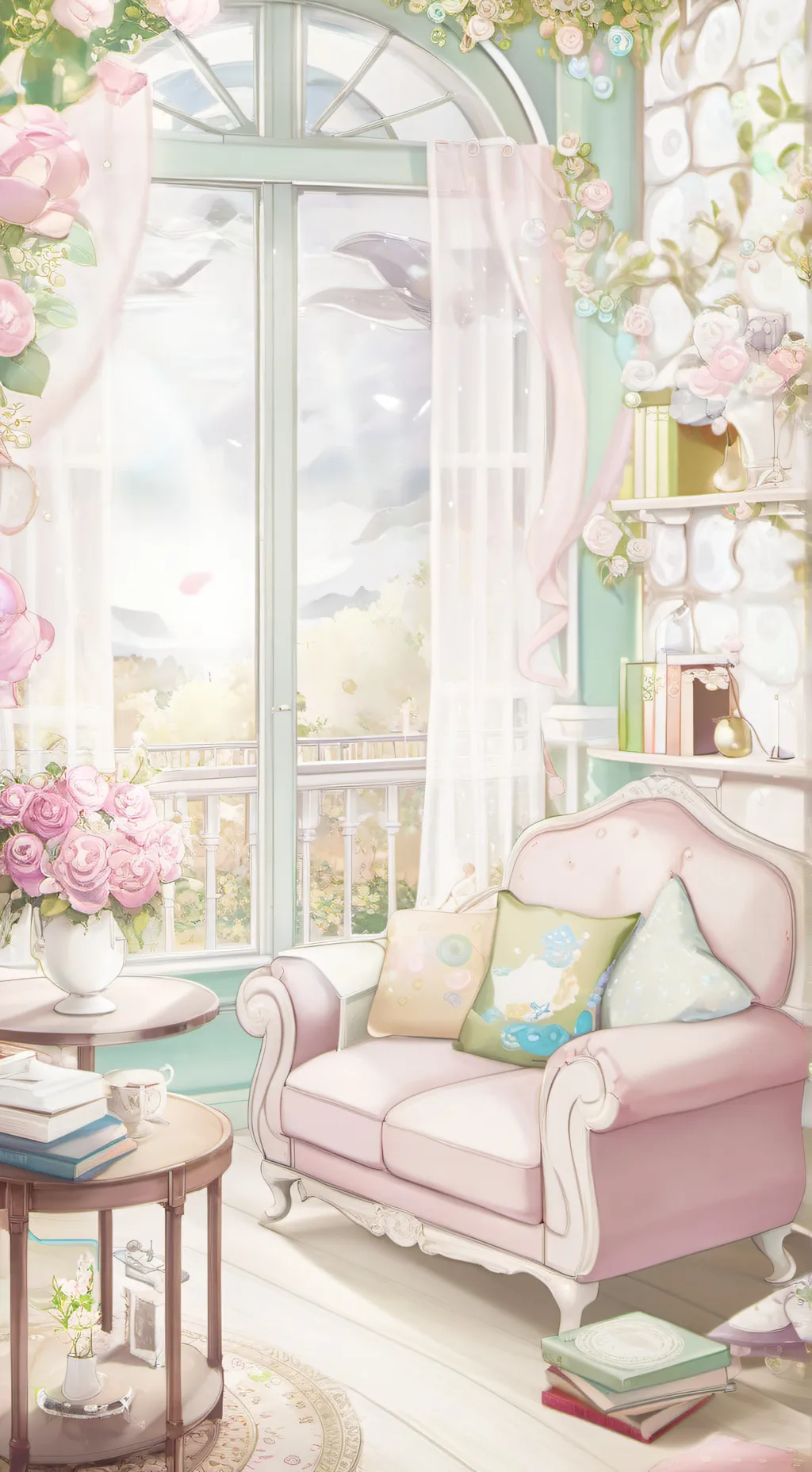 ai character: sleepover background