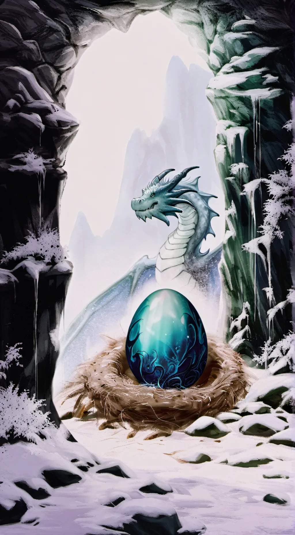 ai character: Dragon egg background