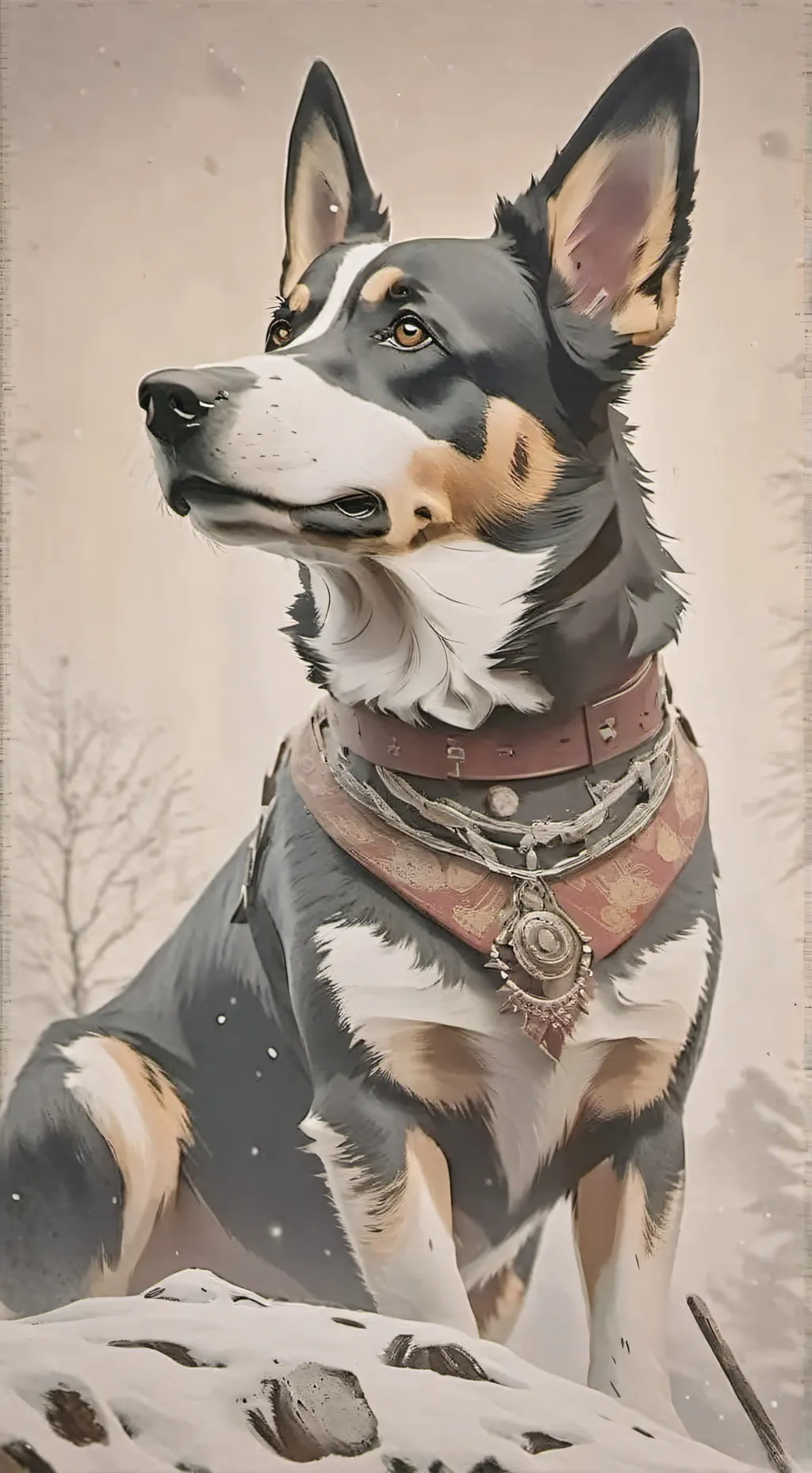 ai character: собака background