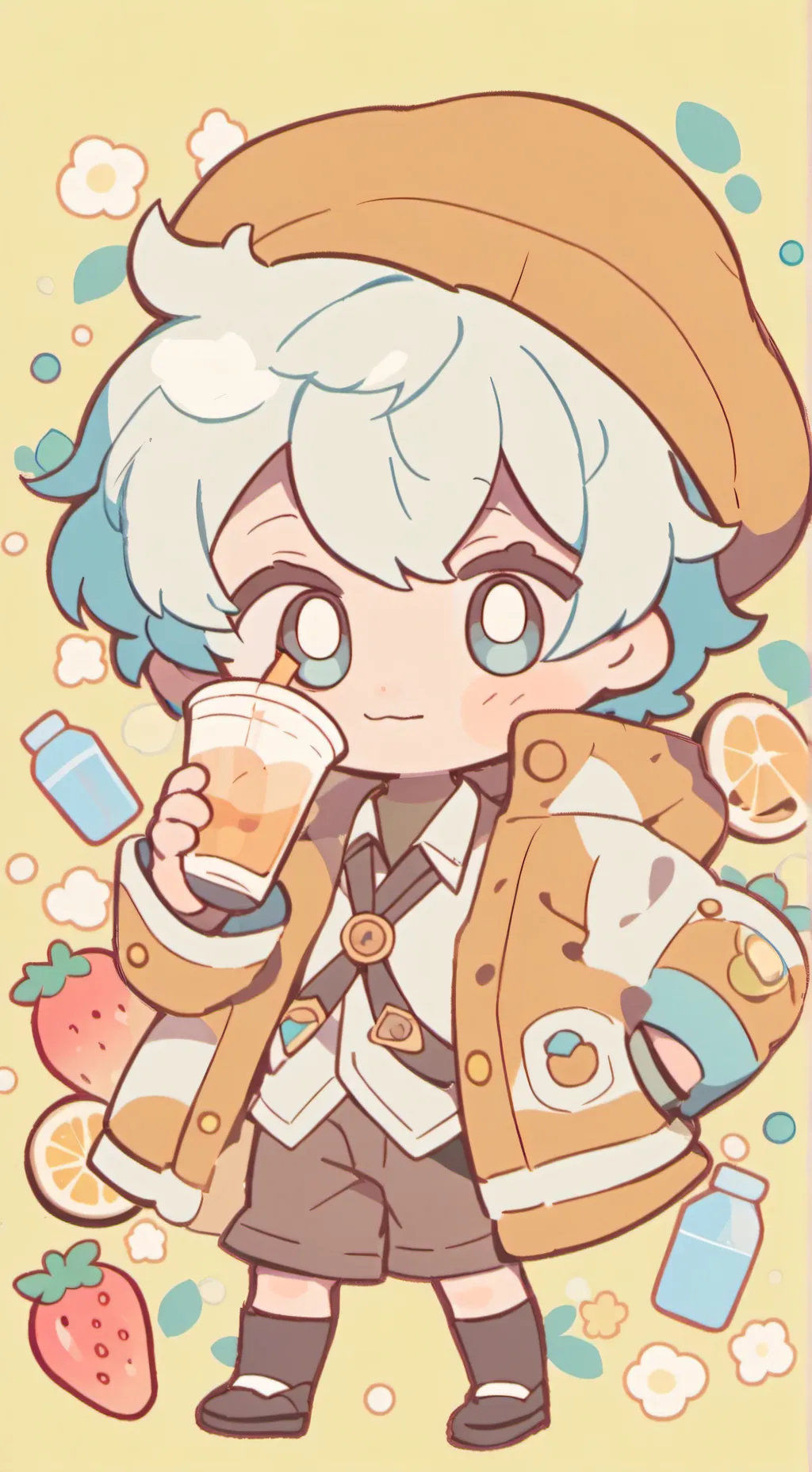 ai character: baby.. poop  background