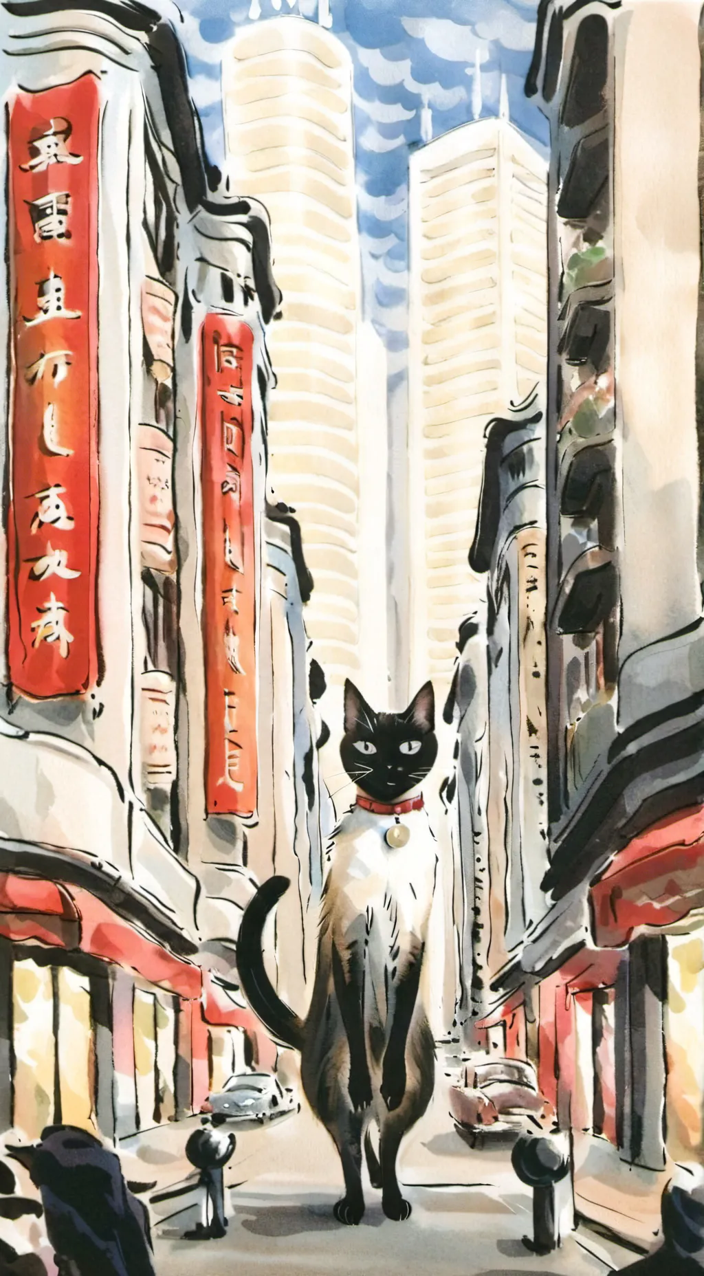 ai character: gatti abbandonato background