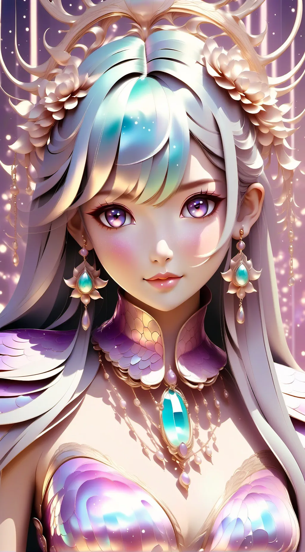 ai character: Flower background