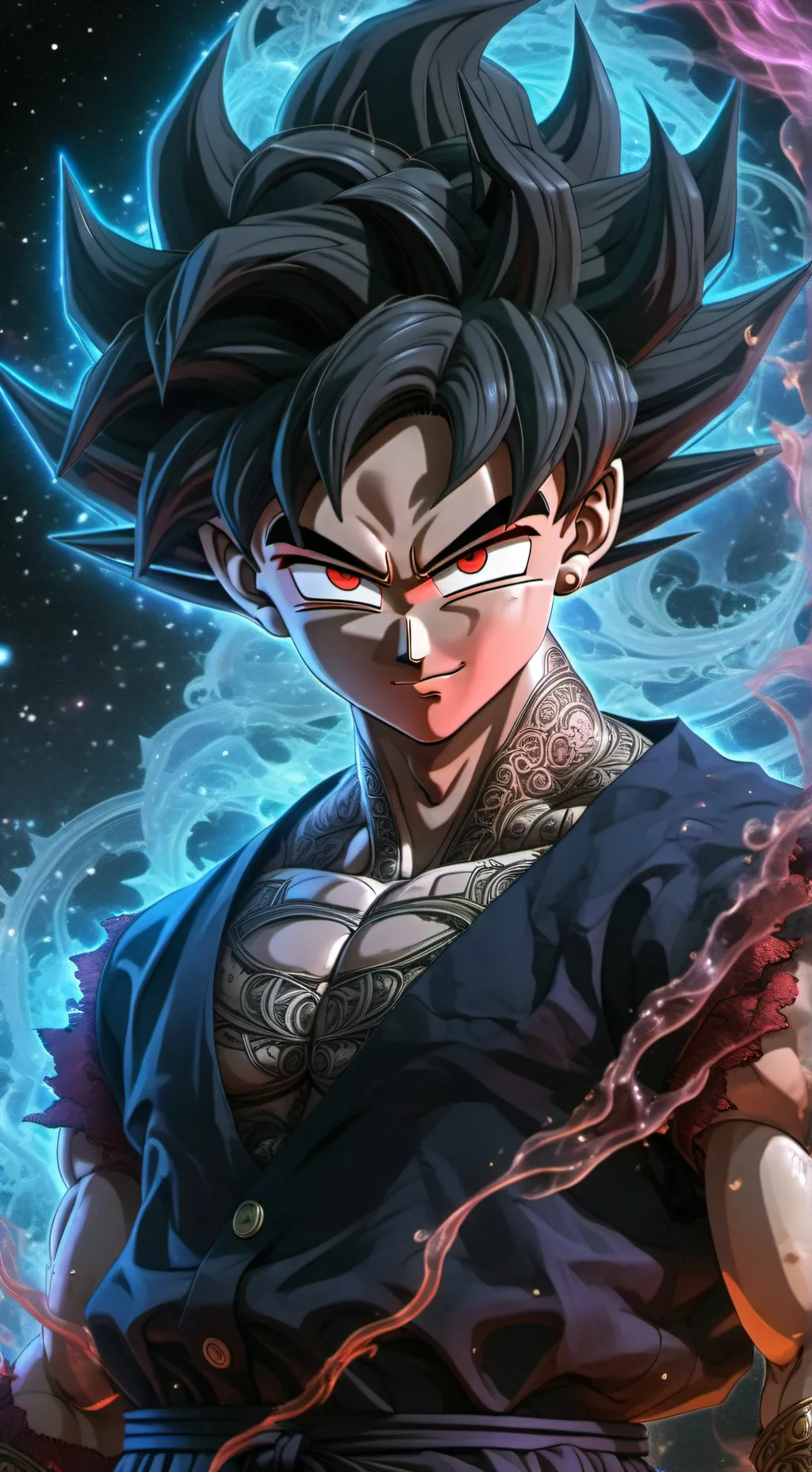 ai character: Goku black background