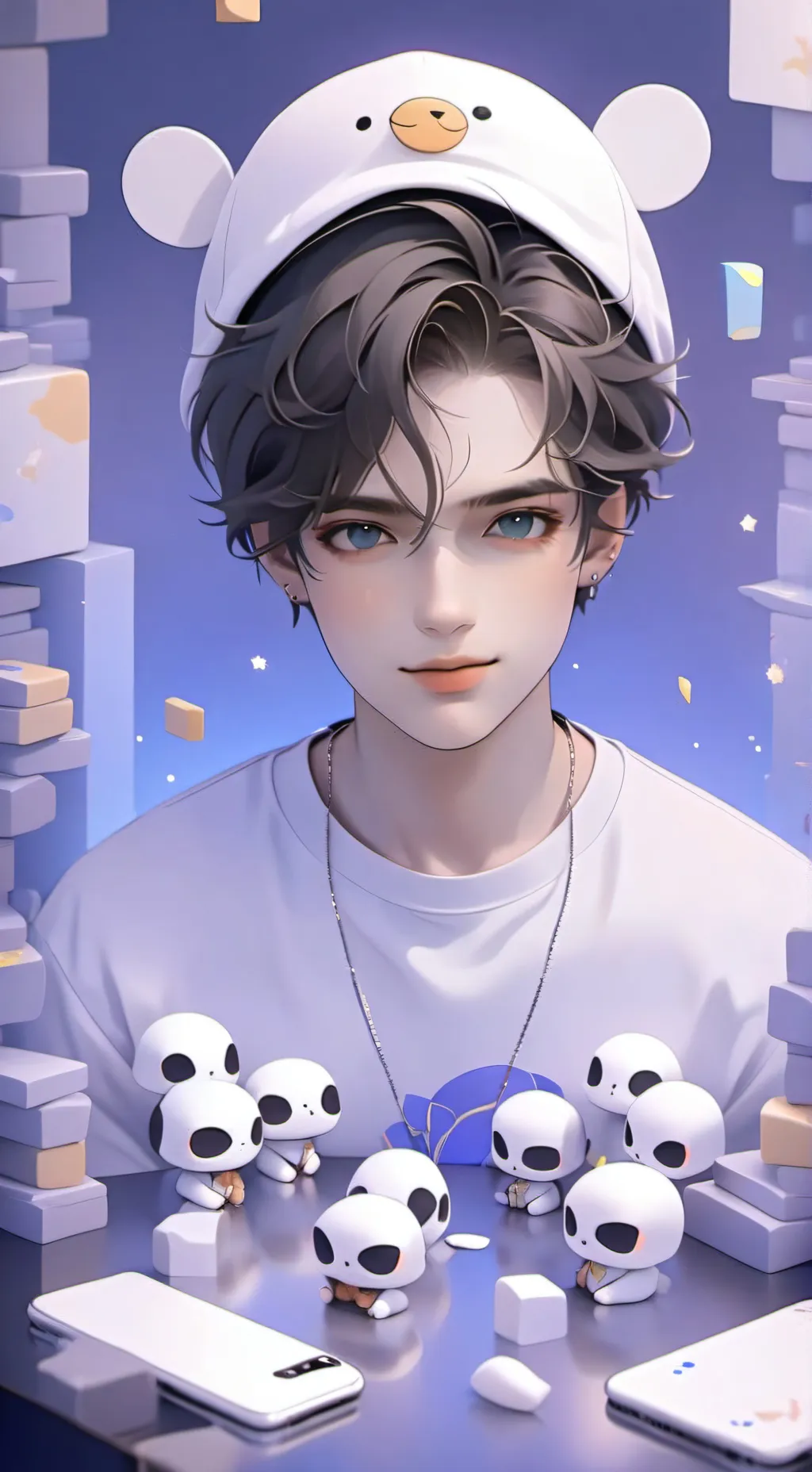 ai character: 🤍Eric❤️ background