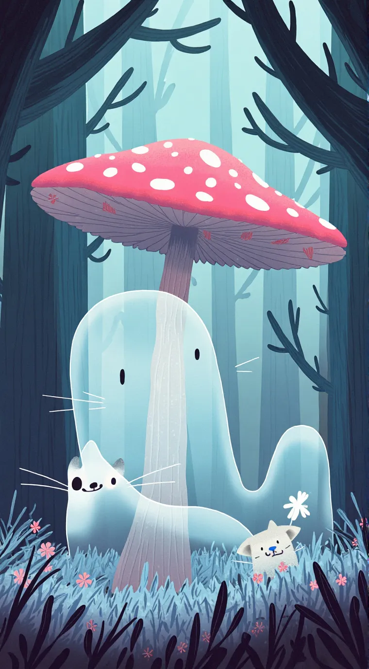 ai character: Mushroom  background