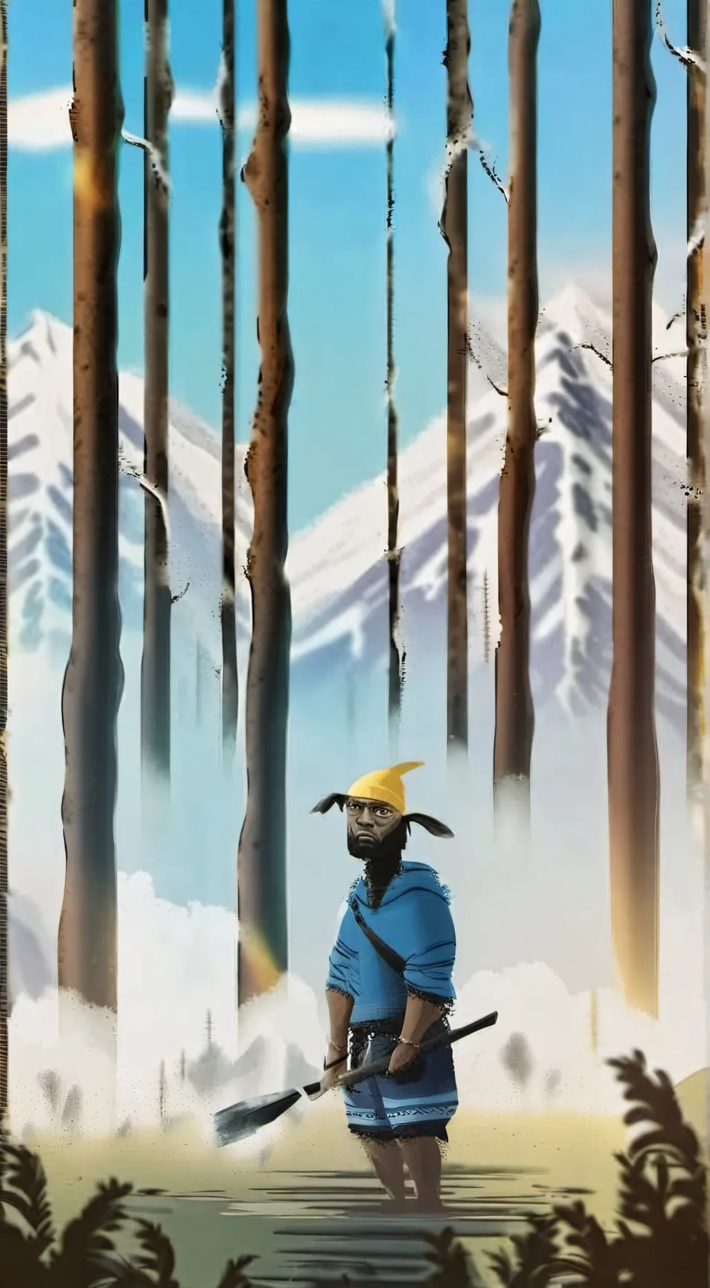 ai character: New animal. background