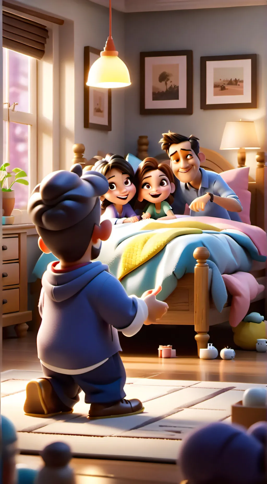 ai character: kny sleepover background