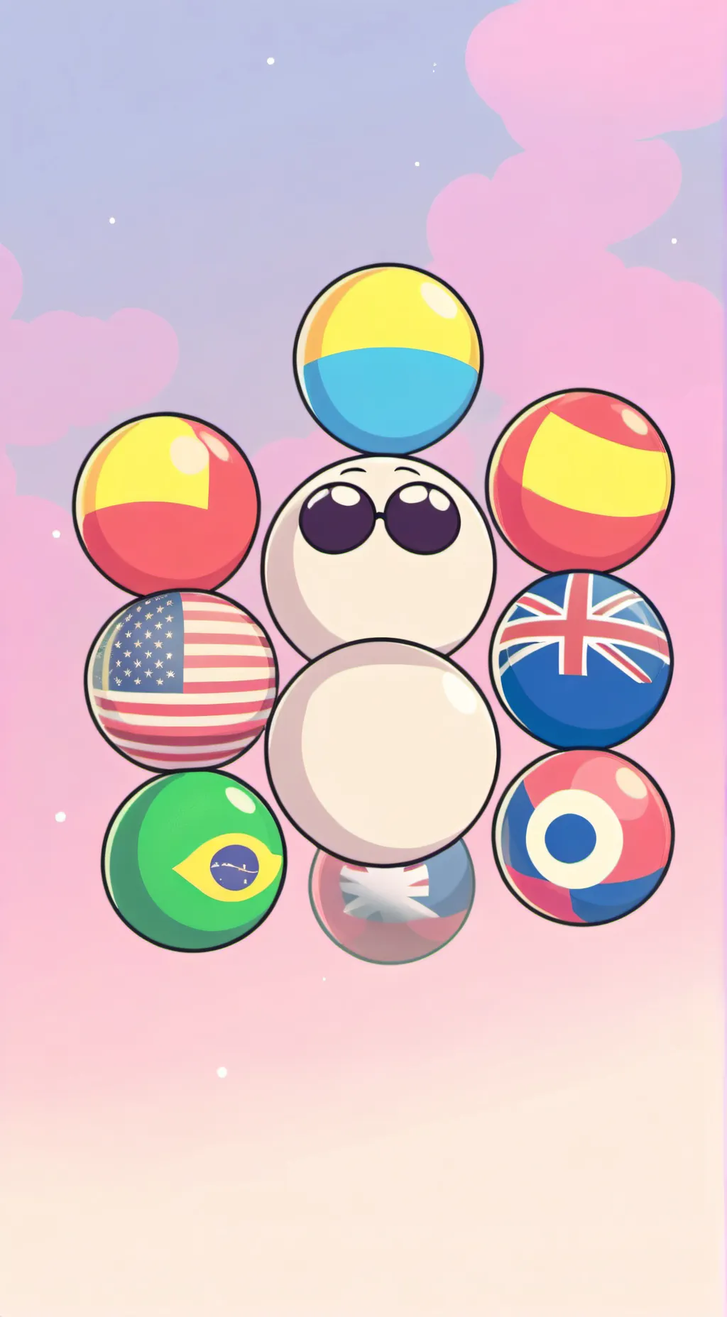 ai character: Countryballs background