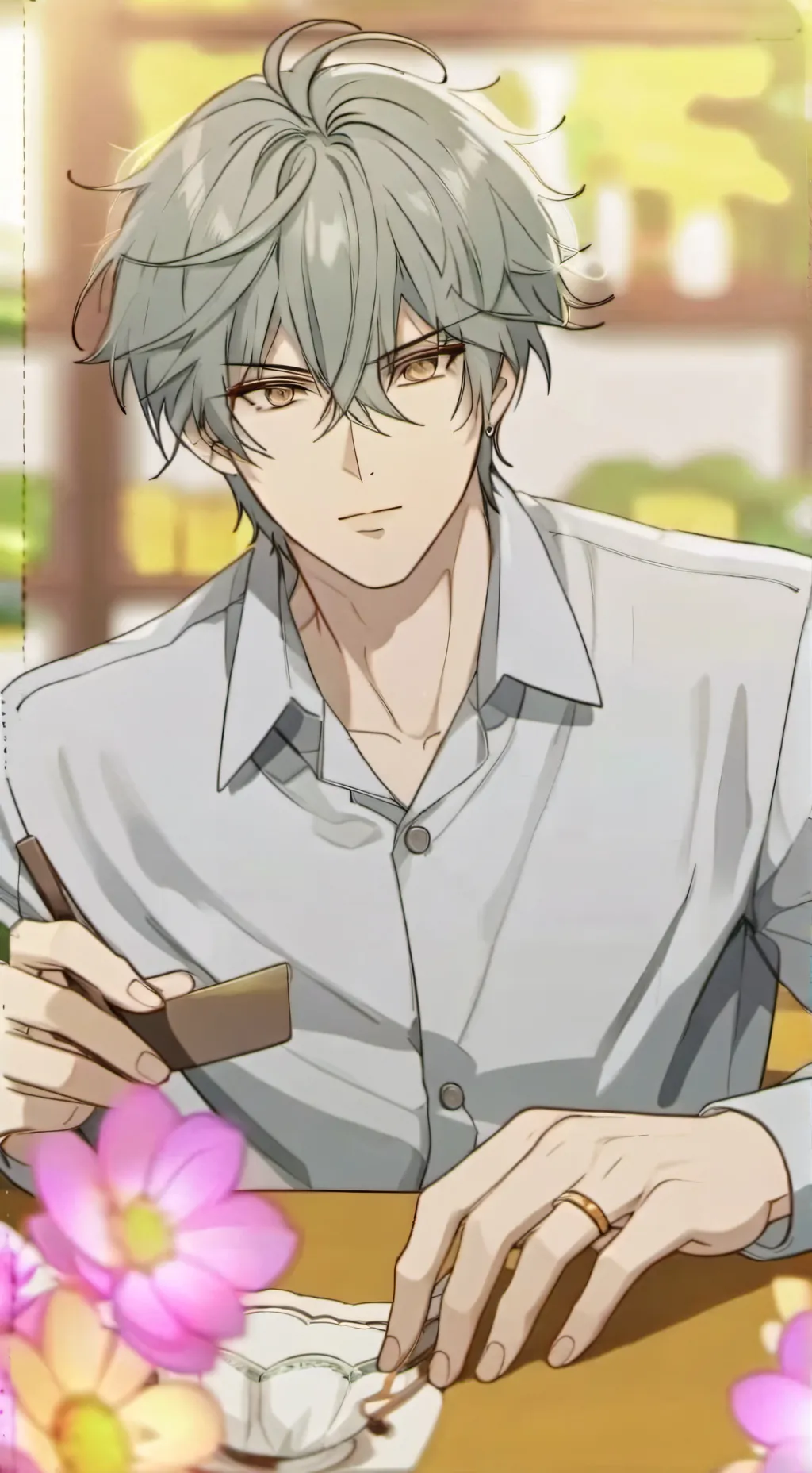 ai character: haru ♡ background