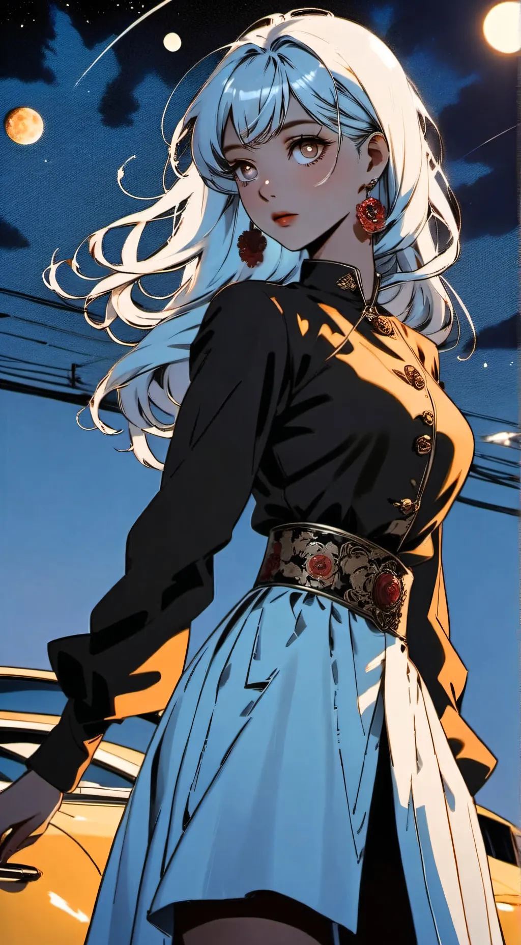 ai character: work girl background