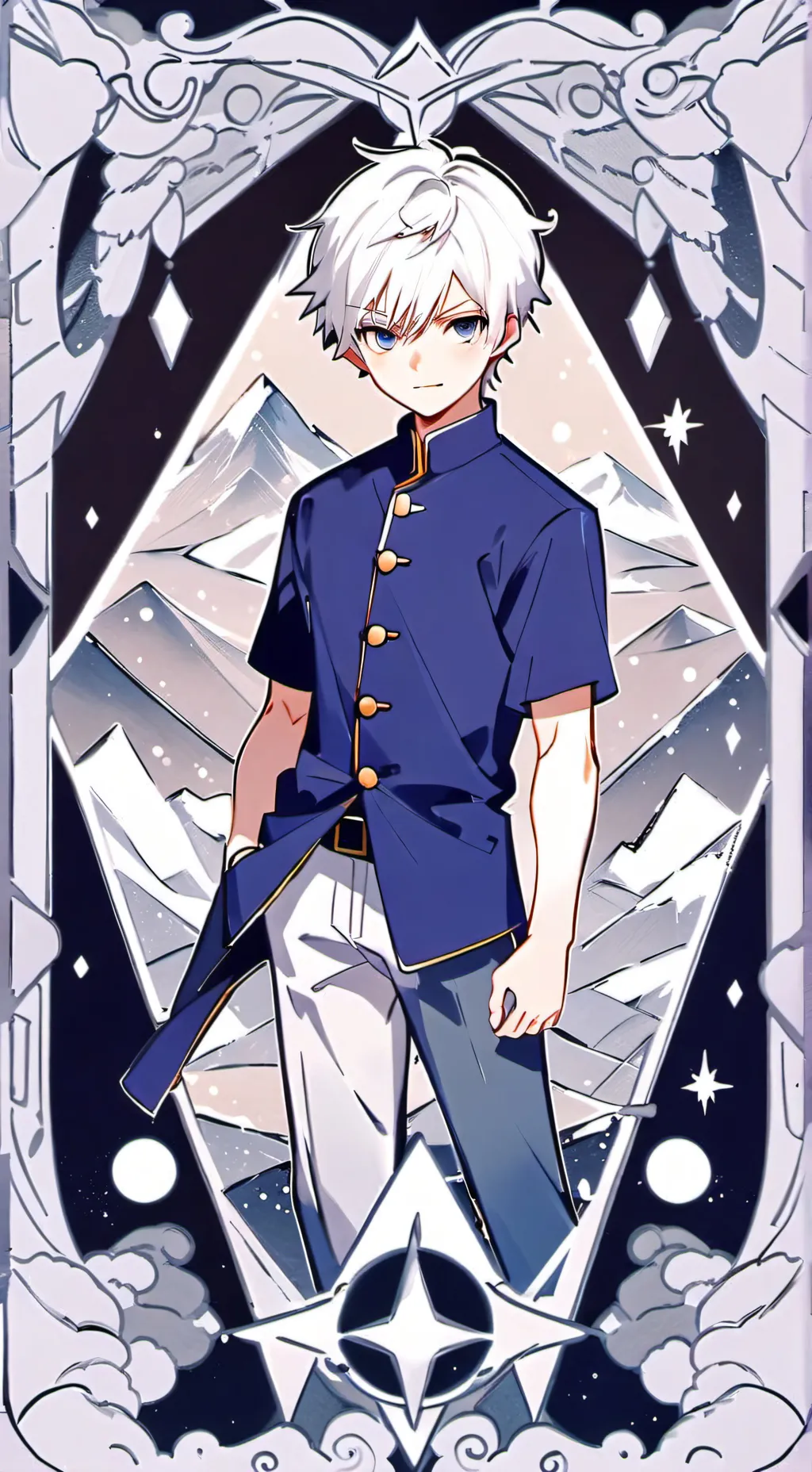 ai character: August  background